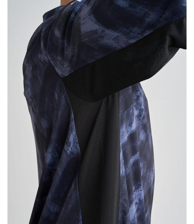 Jetpilot Venture Gaiter Pullover Black hooded rashie worn with hood up showing full face coverage