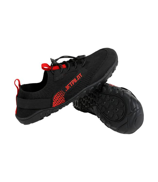 Jetpilot Hybrid Hydro Black Mens Shoe top-down view showing fit width and drainage outsole