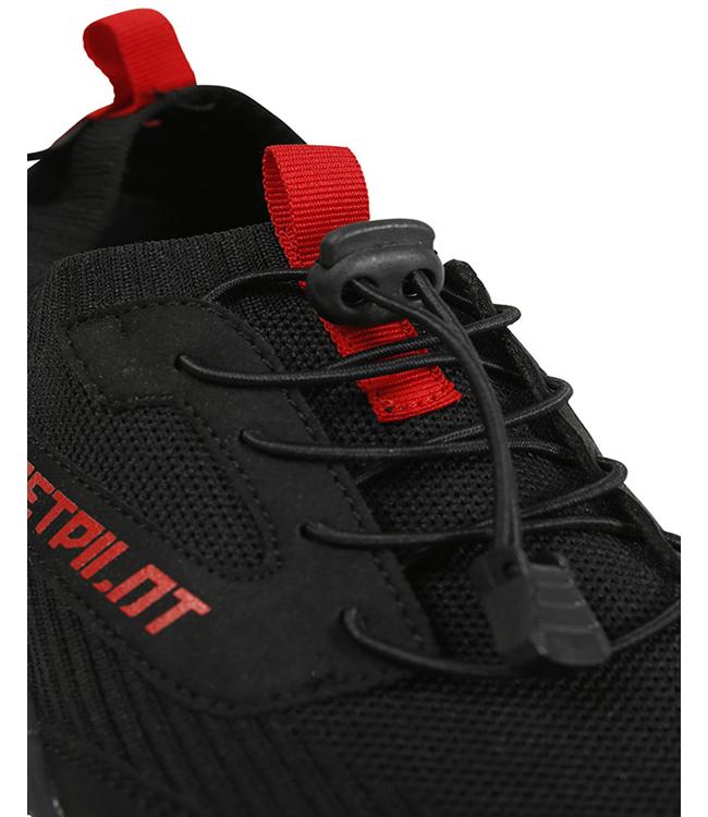 Jetpilot Hybrid Hydro Black Mens Shoe side profile showing low-cut ankle and reinforced toe