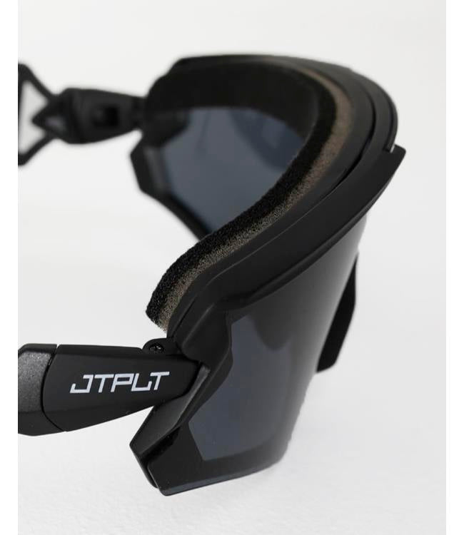 Jetpilot Shield Interchangeable Eyewear alternate angle showing brand stamp on temple arm