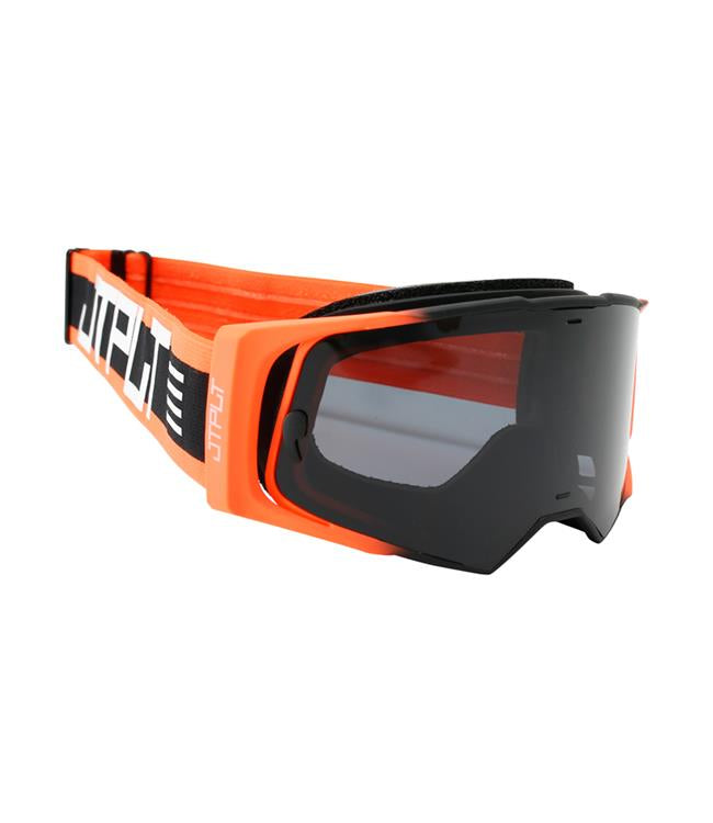 Jetpilot Vault Vision Orange Goggles side profile showing temple arm and gel gripper strap