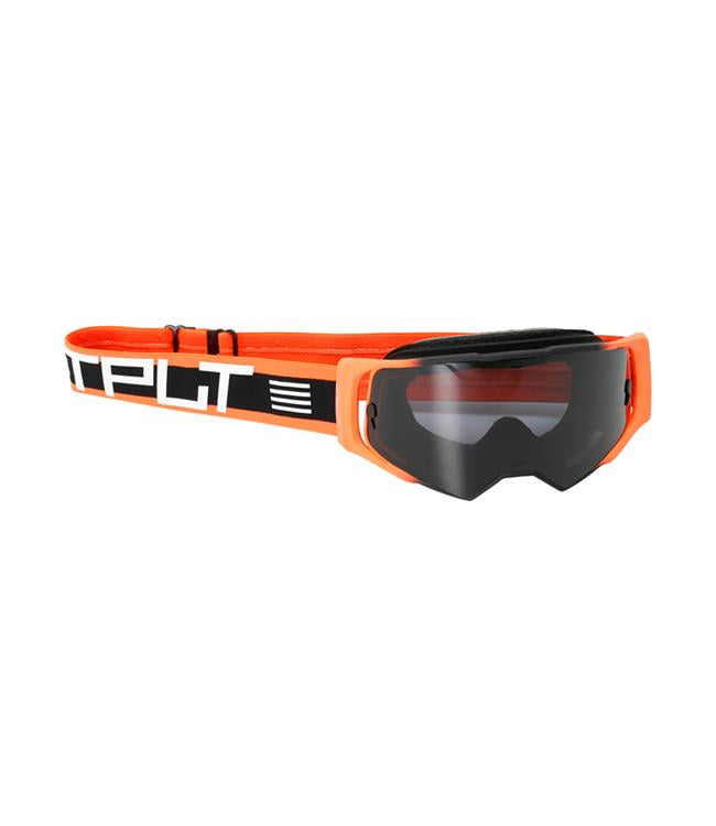 Jetpilot Vault Vision Orange Goggles three-quarter view showing high-vis frame and polarised lens