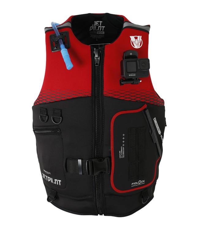 Jetpilot Venture Plus Red Mens Life Vest primary front view Level 50 PFD 2 certified jet ski vest