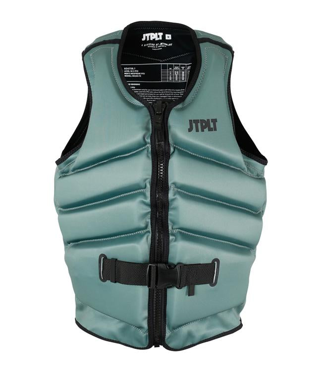 Jetpilot Freeride Sage Mens Life Vest front view L50S PFD 3 certified Ecoprene tow-rated vest