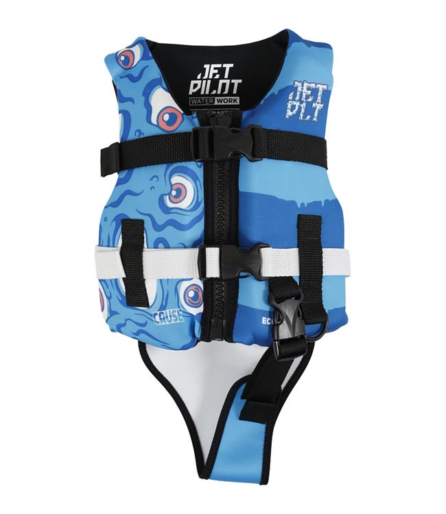 Jetpilot Cause Blue Infant Life Vest front view L50S PFD 3 certified neoprene vest for baby boys