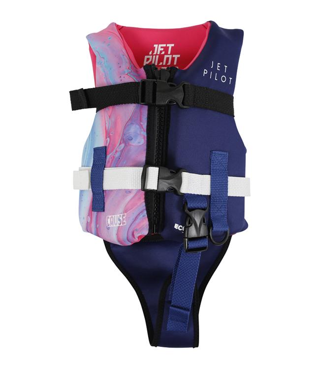 Jetpilot Cause Fairy Floss Infant Life Vest front view L50S PFD 3 certified neoprene baby vest