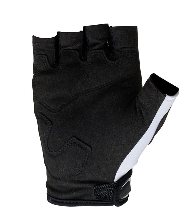 Jetpilot Vault Short Finger Race White Mens Jetski Gloves side angle showing wrist closure detail