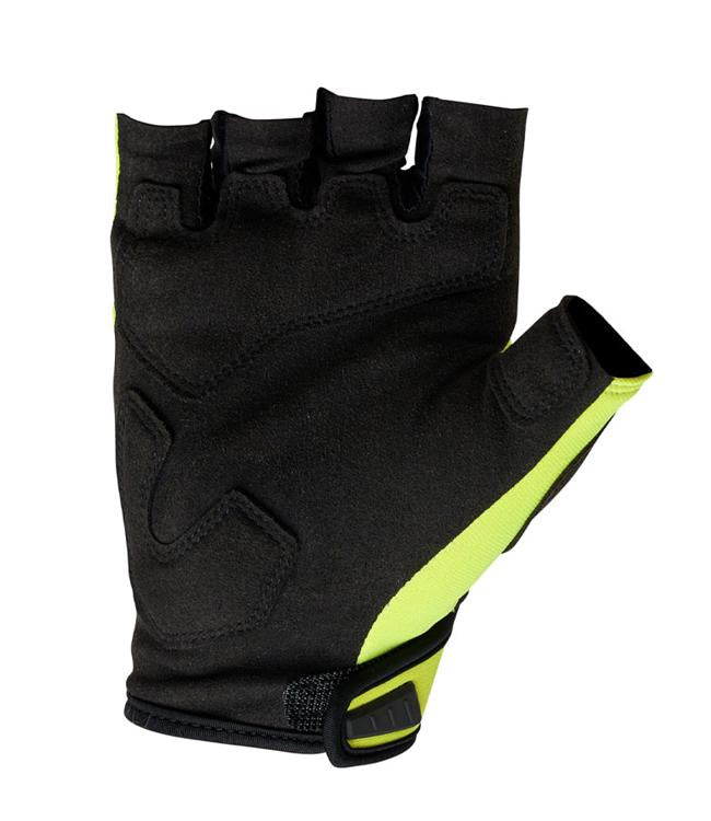 Jetpilot Vault Short Finger Race Yellow Mens Jetski Gloves side angle showing wrist closure detail