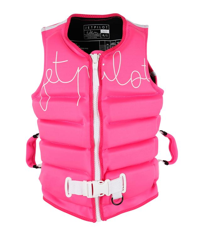 Jetpilot Eden Pink Ladies PWC Life Vest front view L50S PFD 3 certified neoprene womens vest