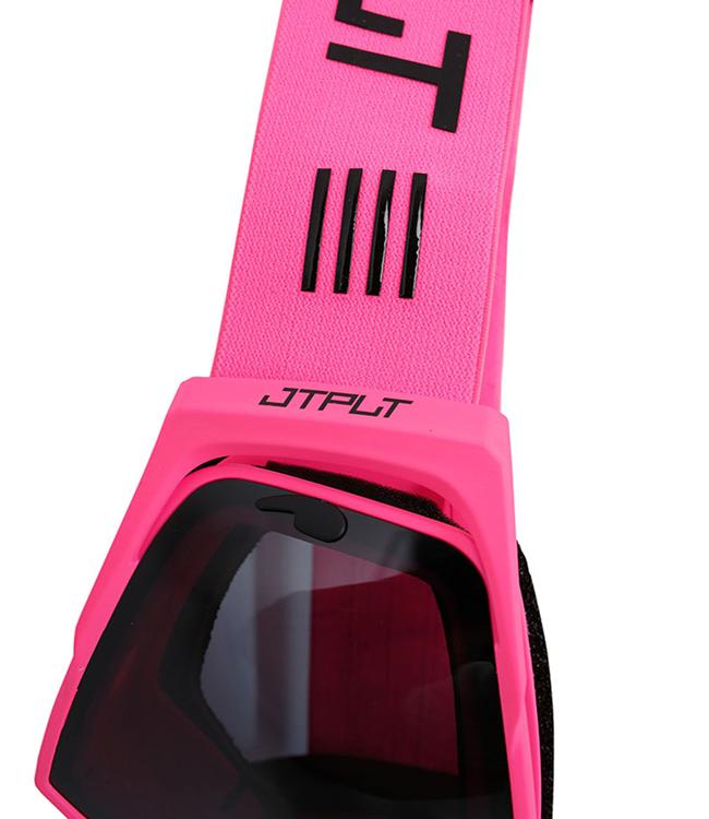 Jetpilot Vault Vision Pink Womens Goggles bottom angle showing lower lens edge and frame