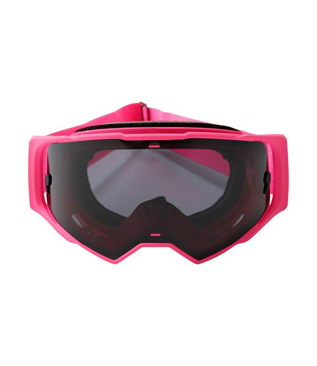 Jetpilot Vault Vision Pink Womens Goggles three-quarter angle showing high-vis frame geometry