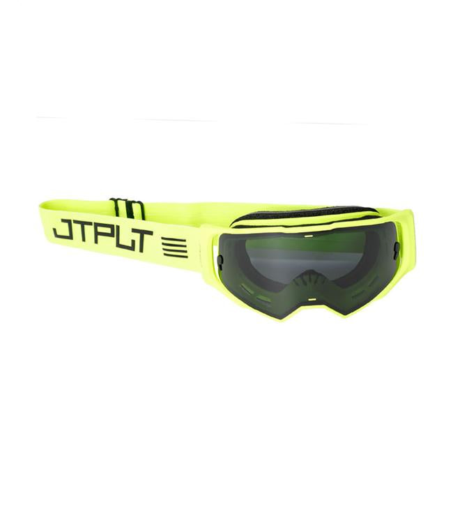 Jetpilot Vault Vision Yellow Goggles front straight-on view showing high-vis frame and polarised lens