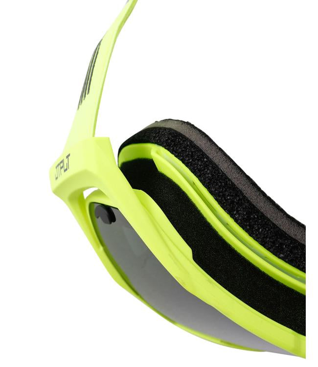 Jetpilot Vault Vision Yellow Goggles lens detail showing anti-fog polarised coating