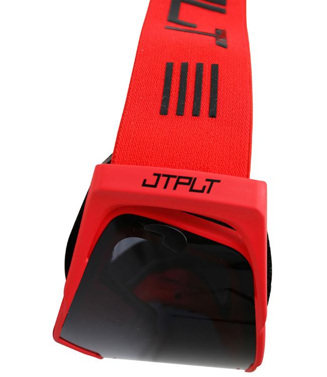 Jetpilot Vault Vision Red Goggles side profile showing temple arm shape and brand stamp