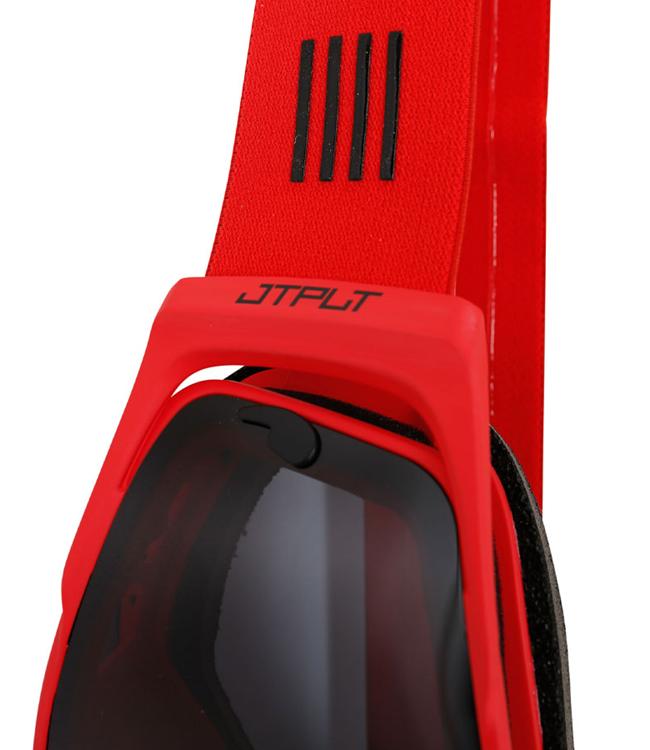 Jetpilot Vault Vision Red Goggles top-down view showing crown shape and ventilation cut-outs