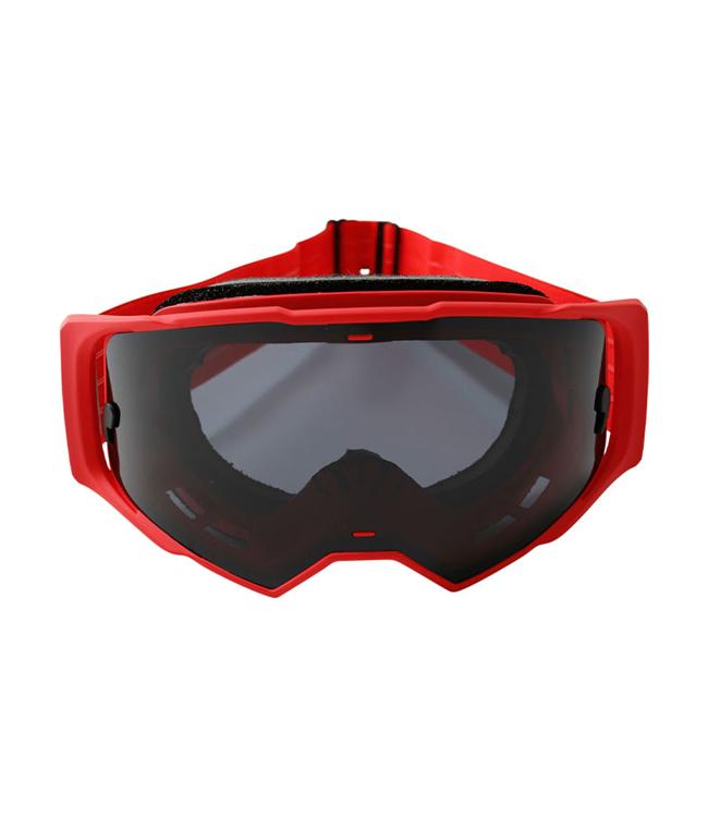 Jetpilot Vault Vision Red Goggles three-quarter view showing red high-vis frame and polarised lens