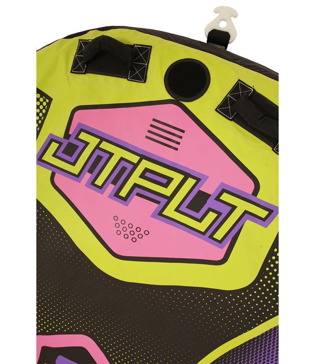 Jetpilot Speedster 2 Person Ski Tube side profile showing tow harness and nylon cover