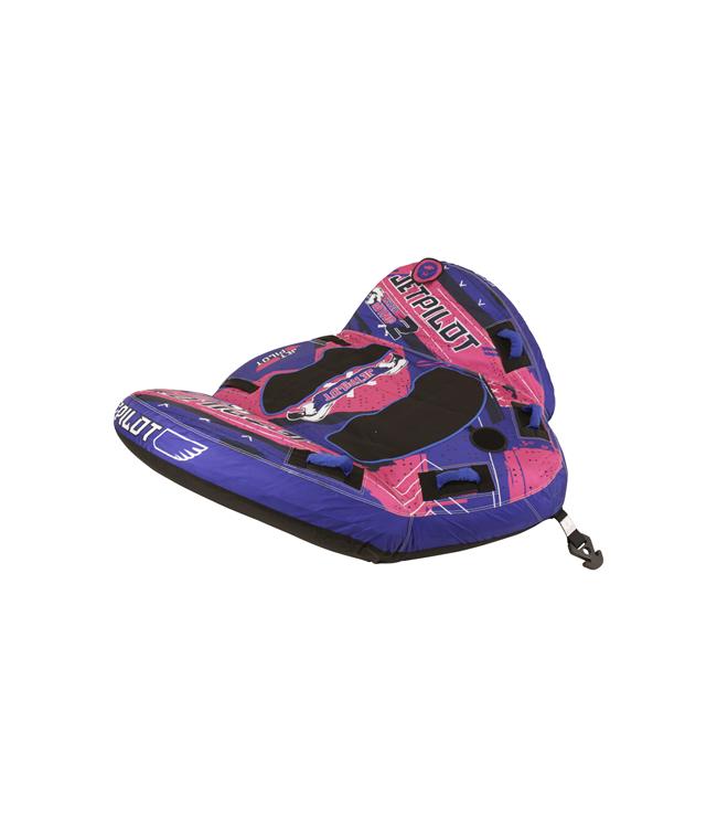 Jetpilot Hyper Wing 2 Person Ski Tube detail of grip handles and inflation valve