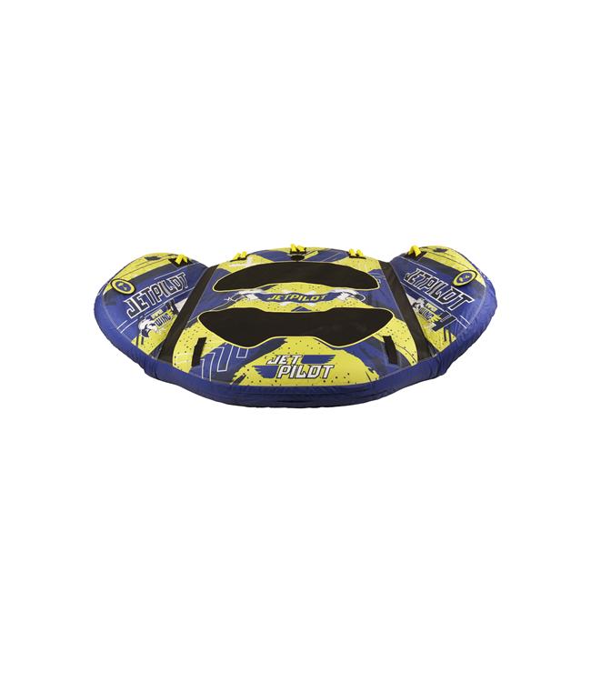 Jetpilot Hyper Wing 4 Person Ski Tube side profile showing tow harness and nylon cover