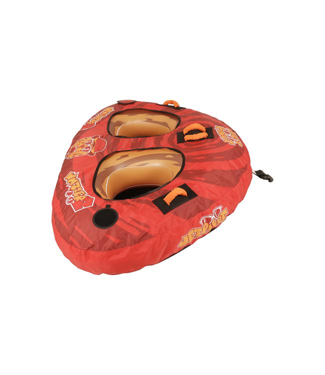 Jetpilot Whizzer 2 Person Ski Tube underside showing nylon base and reinforced tow point