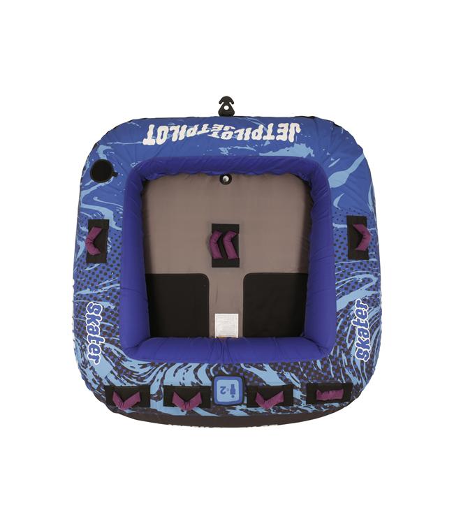Jetpilot Skater Ski Tube top-down view showing skater-shape inflatable towable design