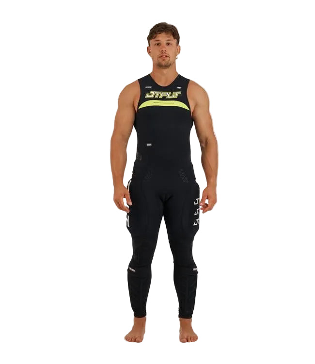 Jetpilot RX Vault Protech Black Mens Race John Wetsuit front view 2x2mm 360 Stretch neoprene