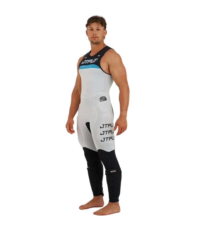 Jetpilot RX Vault Protech Black/Blue Mens Race John Wetsuit side profile sleeveless john cut