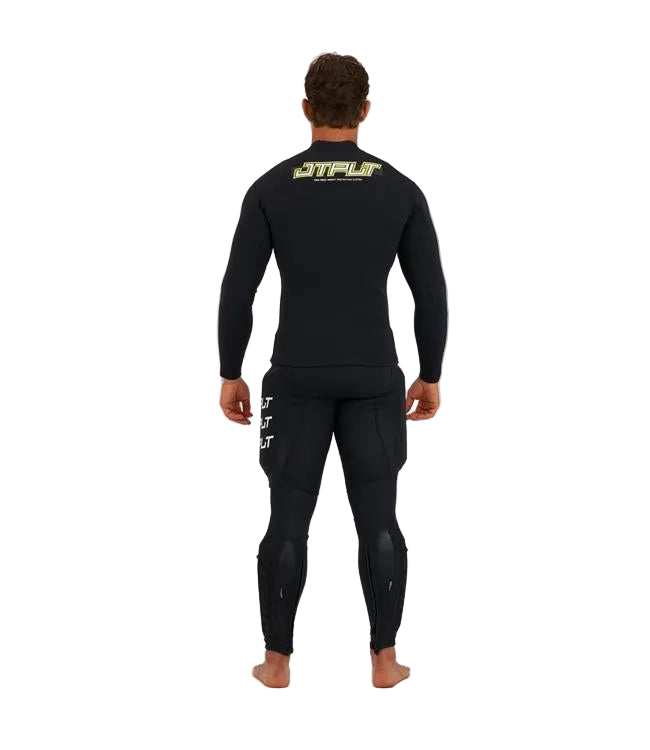 Jetpilot Vault Black Mens Race Jacket back view showing flatlock seams and reinforced panels