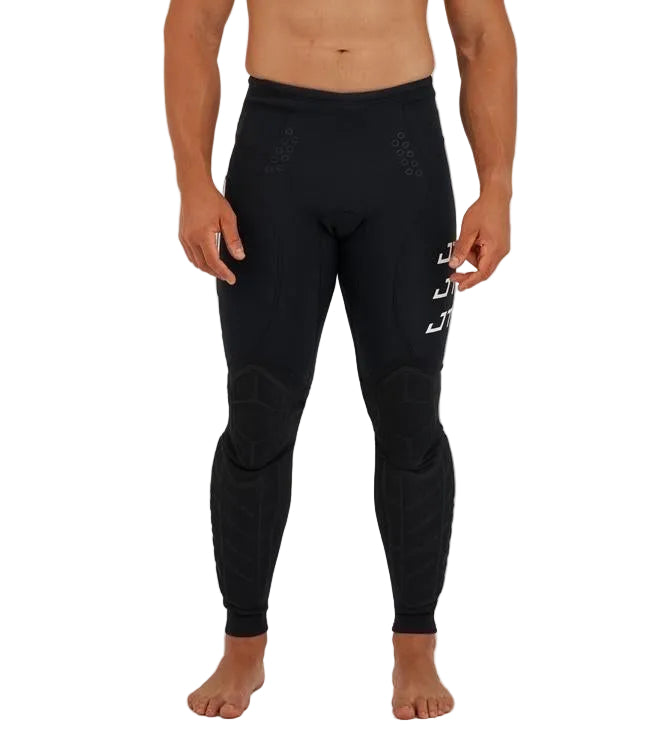 Jetpilot Vault Black Mens Neo Pant front view 2mm 360 Stretch neoprene wetsuit pant