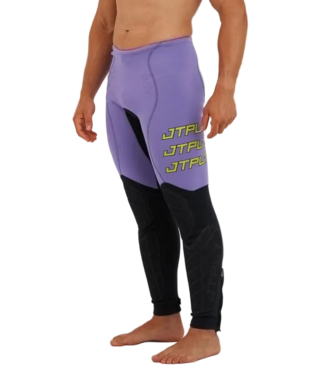 Jetpilot Vault Purple Mens Neo Pant front view 2mm 360 Stretch neoprene wetsuit pant