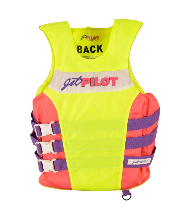 Jetpilot Retro Yellow Mens Life Vest front view L50S PFD 3 certified neoprene PWC race vest