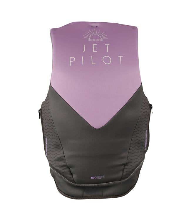 Jetpilot Cause Purple Womens Life Vest side profile showing female-cut S-Grip shoulder panels