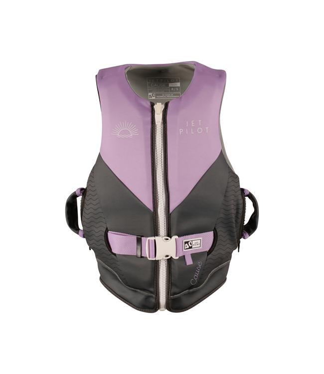 Jetpilot Cause Purple Womens Life Vest alternate angle showing chest panel female construction