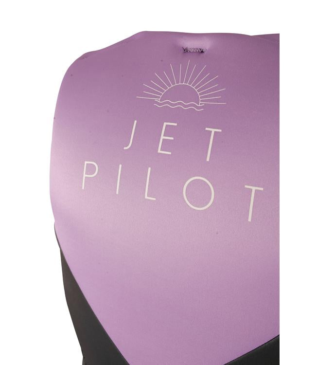 Jetpilot Cause Purple Womens Life Vest detail of side zip and S-Grip rubber shoulder traction