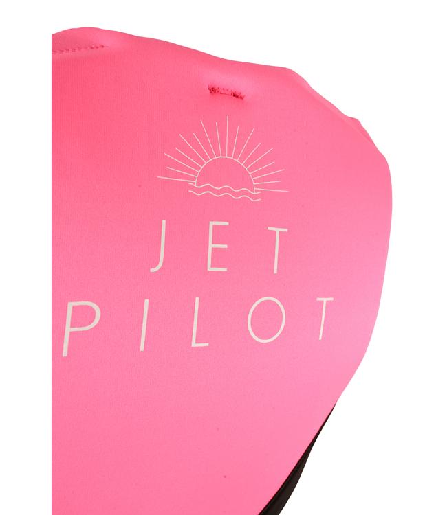 Jetpilot Cause Pink Womens Life Vest detail of side zip and S-Grip rubber shoulder traction