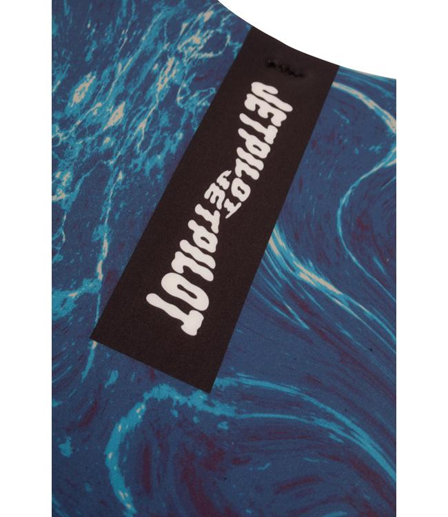 Jetpilot Cause Black/Blue Boys Life Vest side profile showing youth fit and side entry zip