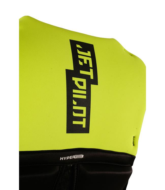 Jetpilot 3SXTY Hyperflex Yellow Unisex Life Vest alternate angle showing hyperflex panel design