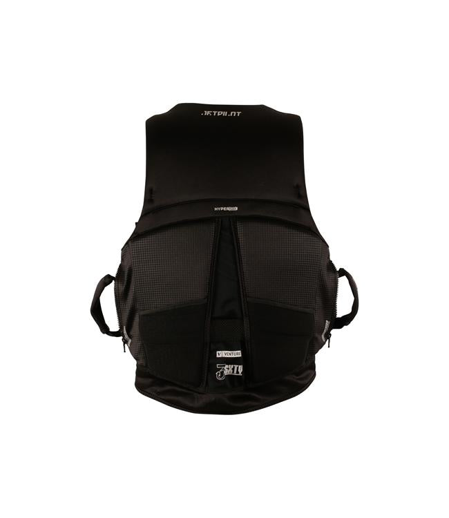 Jetpilot 3SXTY Venture Eco Black Unisex Life Vest side profile showing unisex fit and Ecoprene