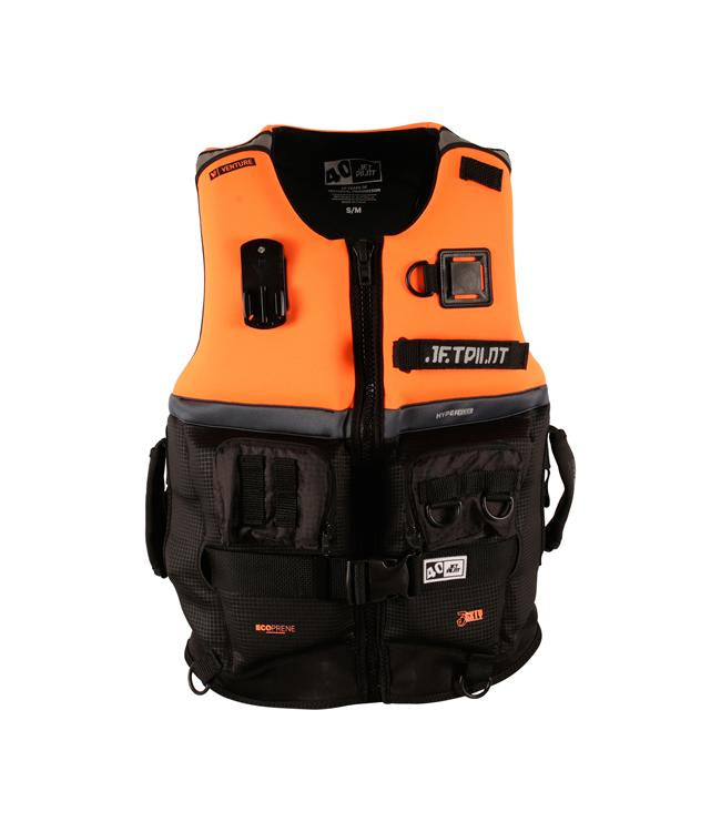 Jetpilot 3SXTY Venture Eco Orange Unisex Life Vest front view Level 50 PFD 2 certified Ecoprene