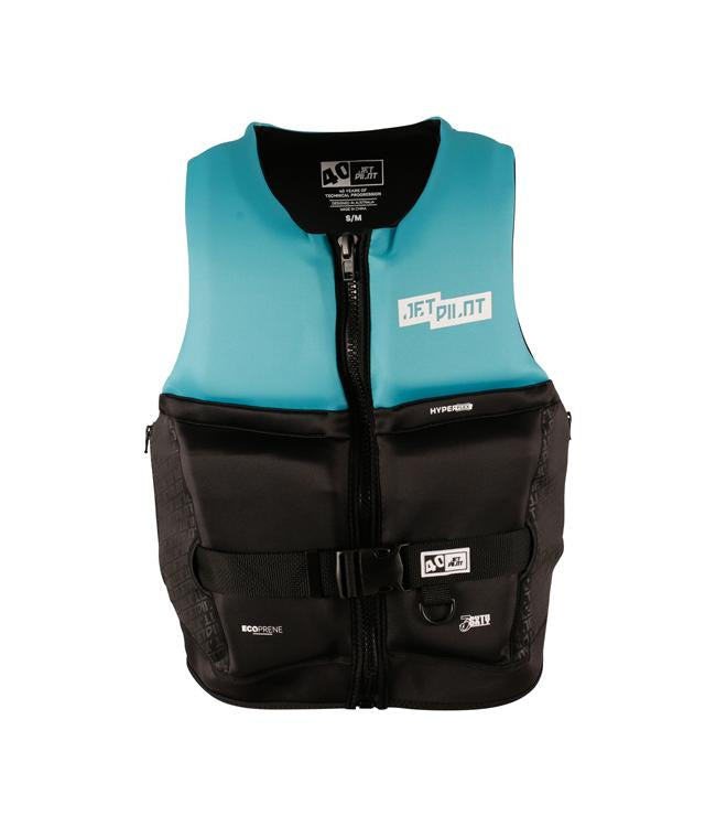 Jetpilot 3SXTY Hyperflex Teal Unisex Life Vest front view L50S PFD 3 certified hyperflex neoprene