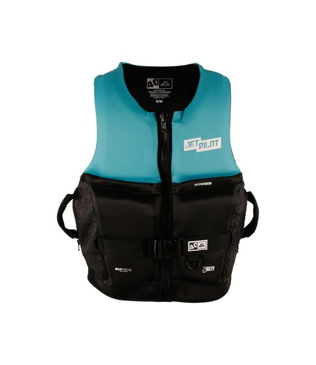 Jetpilot 3SXTY Hyperflex Teal Unisex Life Vest alternate angle showing hyperflex panel design
