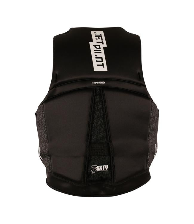 Jetpilot 3SXTY Hyperflex Black Unisex Life Vest alternate angle showing hyperflex panel design