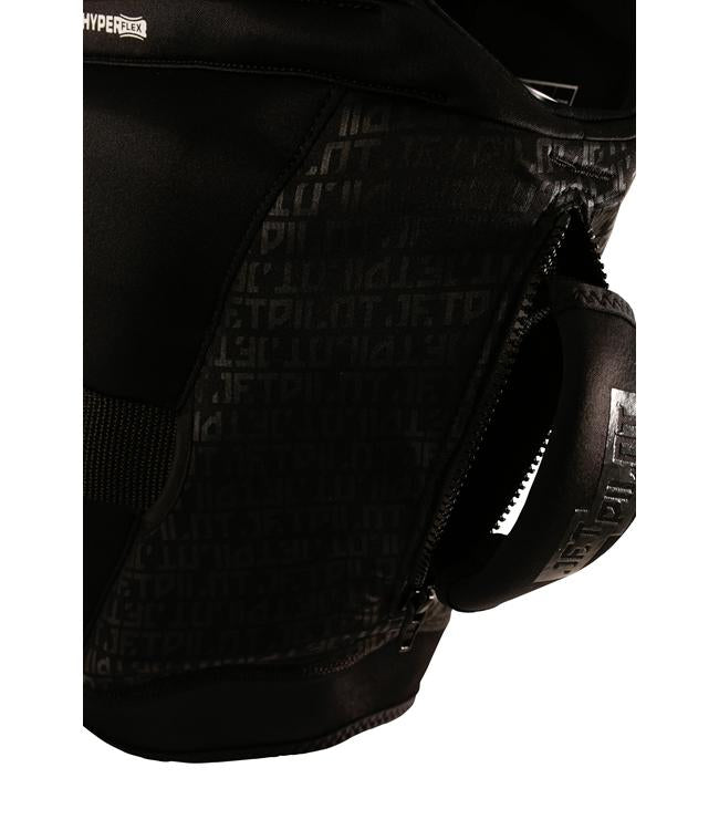 Jetpilot 3SXTY Hyperflex Black Unisex Life Vest rider portrait showing torso vest fit