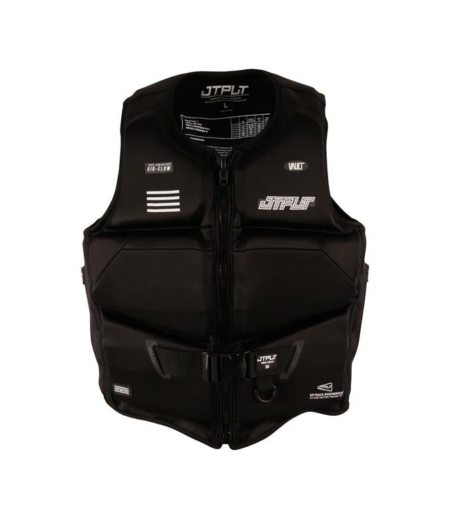 Jetpilot RX Vault Protech Black Mens Life Vest front view L50S PFD 3 certified race-grade neoprene
