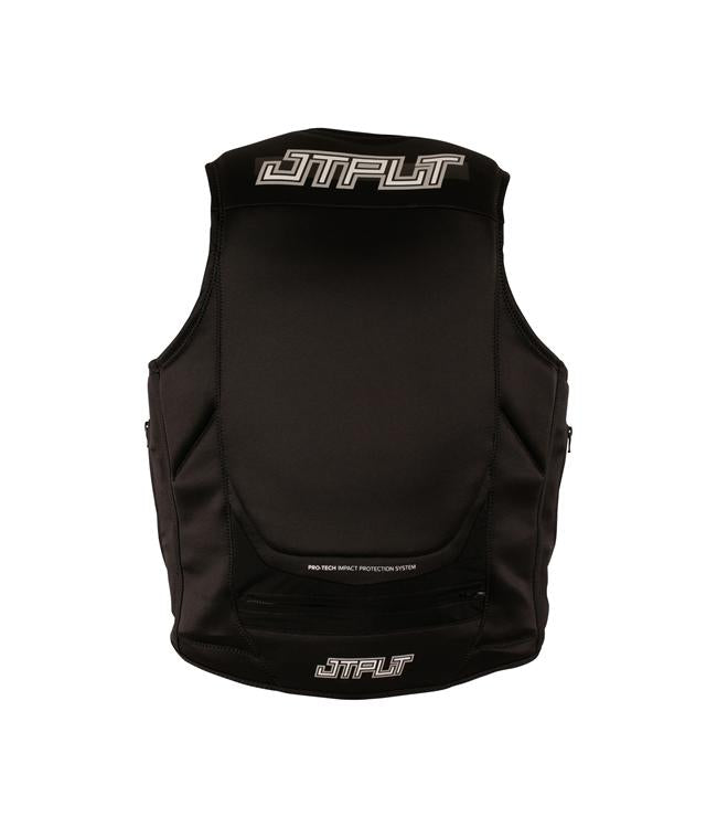 Jetpilot RX Vault Protech Black Mens Life Vest side profile showing PWC race-cut fit and ribs