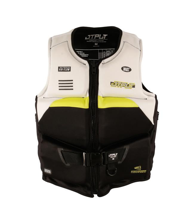 Jetpilot RX Vault Protech White/Black Mens Life Vest front view L50S PFD 3 race-grade neoprene