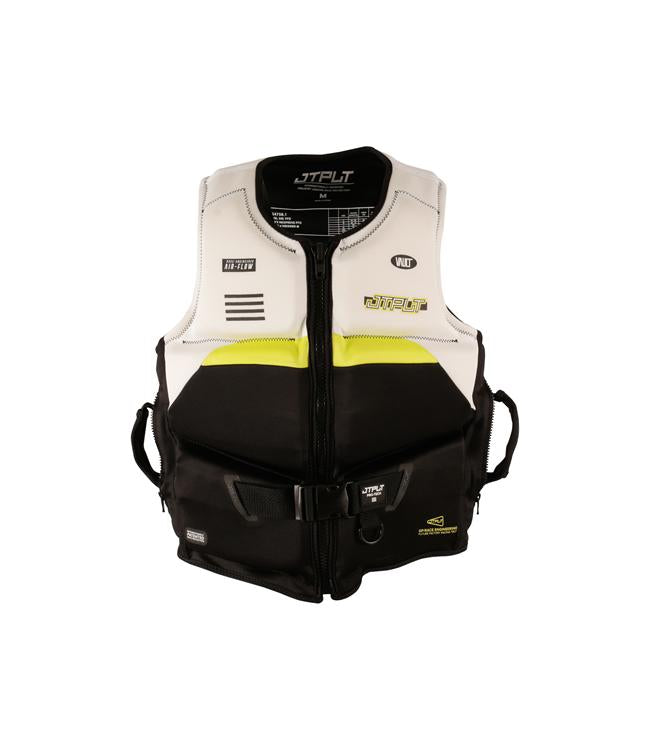Jetpilot RX Vault Protech White/Black Mens Life Vest alternate angle showing rib protection panels