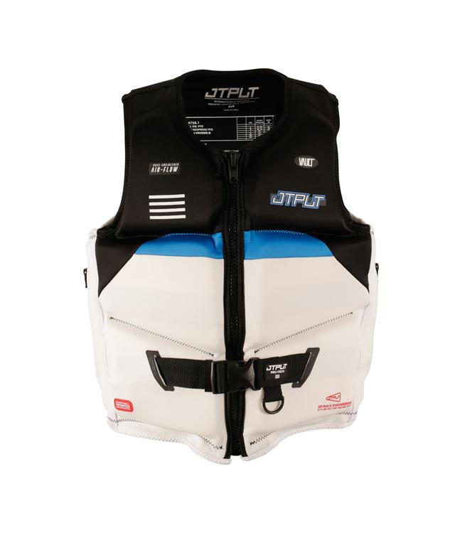 Jetpilot RX Vault Protech Black/Blue Mens Life Vest front view L50S PFD 3 race-grade neoprene
