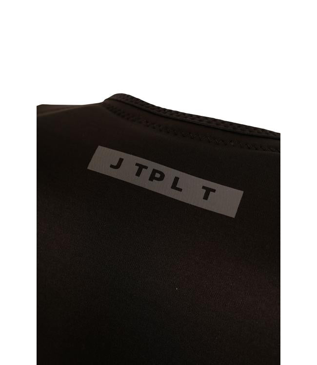 Jetpilot X Heatley Black Mens Life Vest close detail of side zip closure and panel articulation