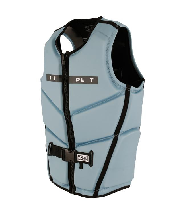 Jetpilot X Heatley Steel Blue Mens Life Vest front view L50S PFD 3 certified artist collaboration
